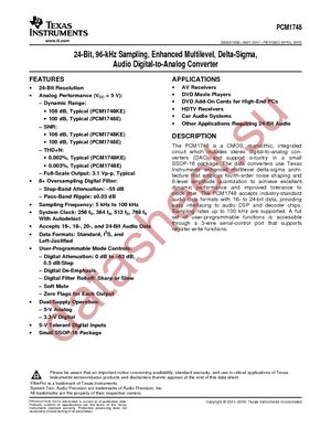 PCM1748KE/2K datasheet  